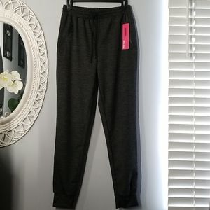 Junior Black Gray Jogger Pants Size M